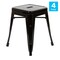 Merrick Lane Set of 4 Sloane 18" High Backless Stacking Dining Stools with Durable Metal Frame